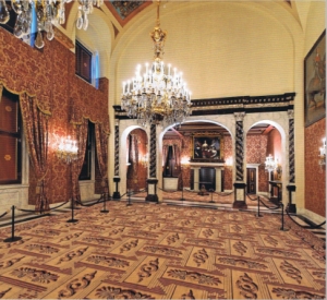 Het interieur van de Schepenzaal